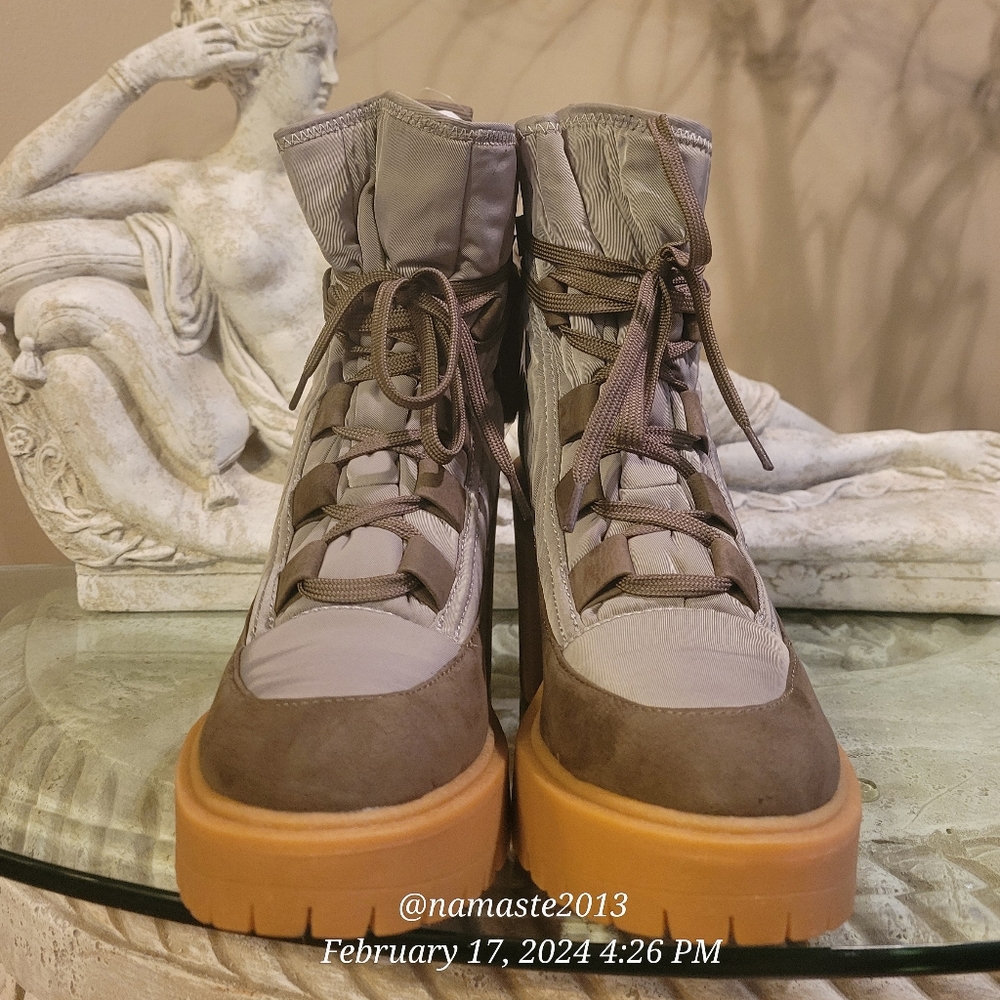 Dolce Vita Celida Ankle Heeled Combat Hiking Moto Boot Lug Sole Leather #727 - Picture 8 of 17